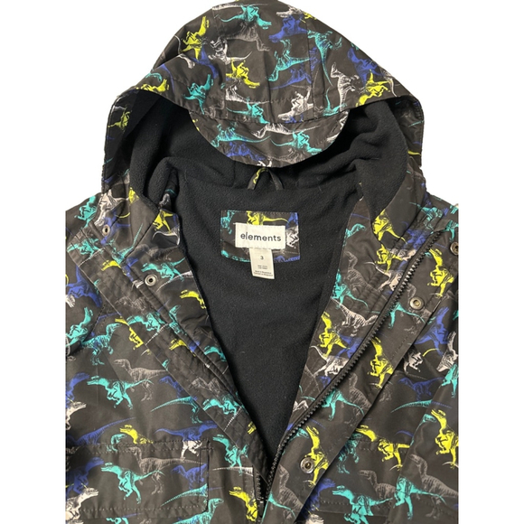 Boys Elements Jacket 3T Multicolor Dinosaur - Picture 2 of 2